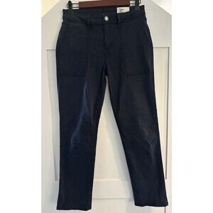 Cosmic Blue Love Cargo Chino Pants Womens Sz 28 Navy Blue Casual Stretch